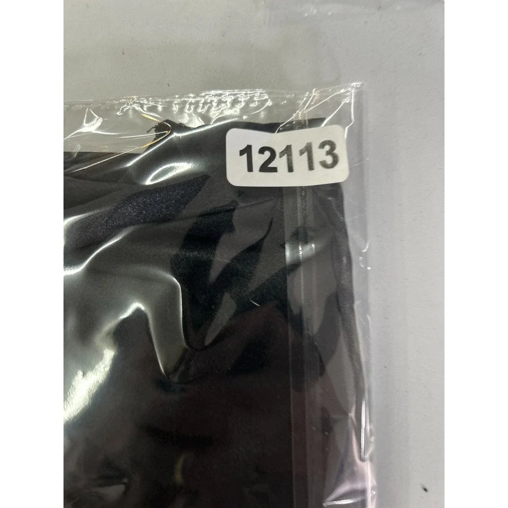 Vertifirmex Women's Black Satin Slip Dress Medium Grunge Goth Vamp Firty Racy - Picture 7 of 7